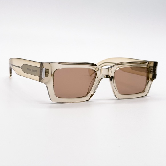 NEW SAINT LAURENT SL 572 006 BEIGE BROWN SL572 UNISEX SUNGLASSES SAINT LAURENT - Picture 4 of 11